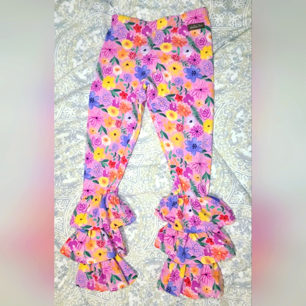 Matilda Jane Ruffle Leggings Size 8 (Girls)